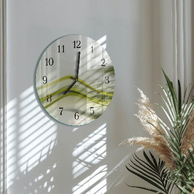 Round wall clock Abstract Lines