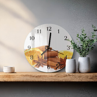 Round wall clock Vanilla with Lemon