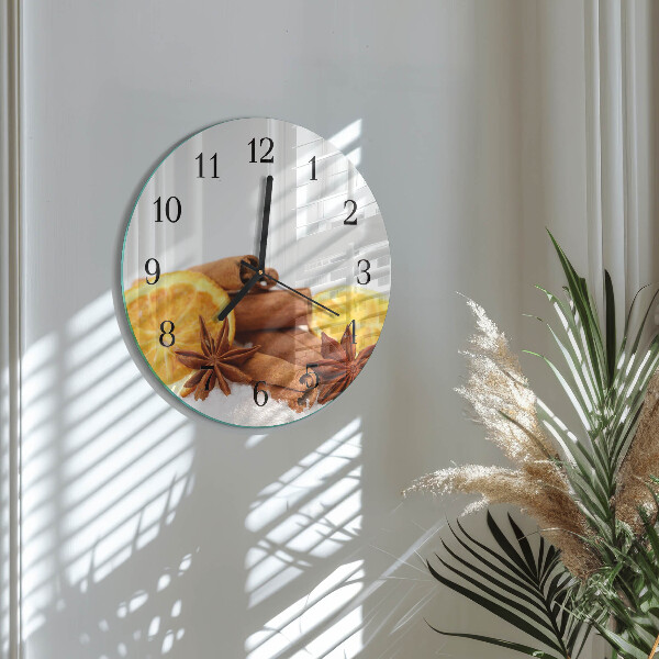 Round wall clock Vanilla with Lemon