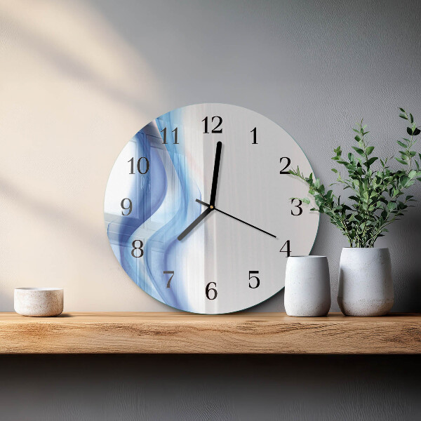 Round wall clock Abstract Smoke