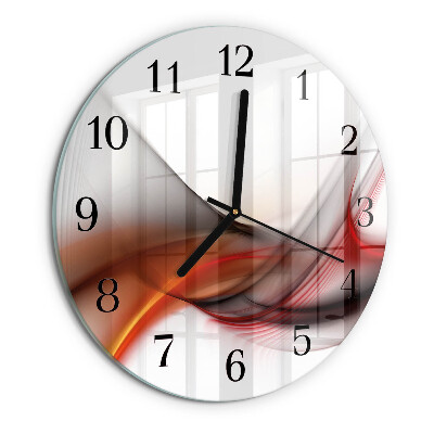 Round wall clock Abstract Lines