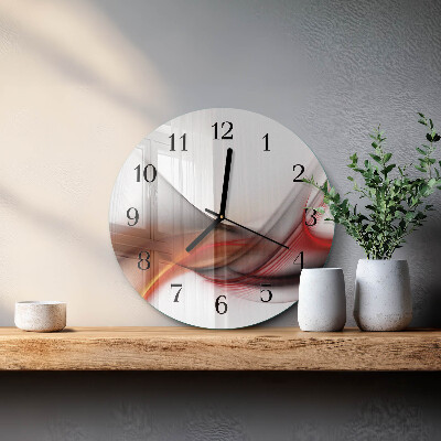 Round wall clock Abstract Lines