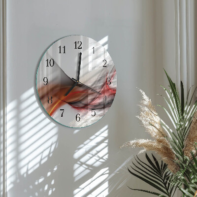 Round wall clock Abstract Lines