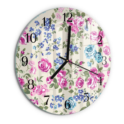 Round wall clock Roses