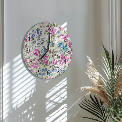 Round wall clock Roses
