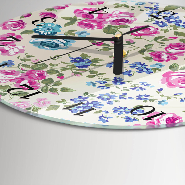 Round wall clock Roses