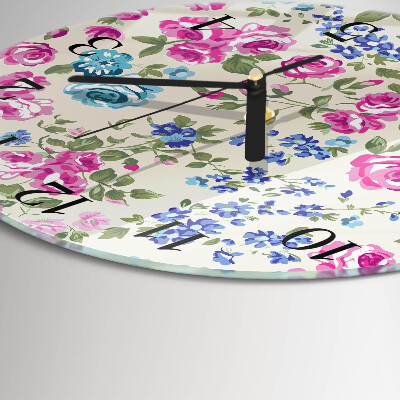 Round wall clock Roses
