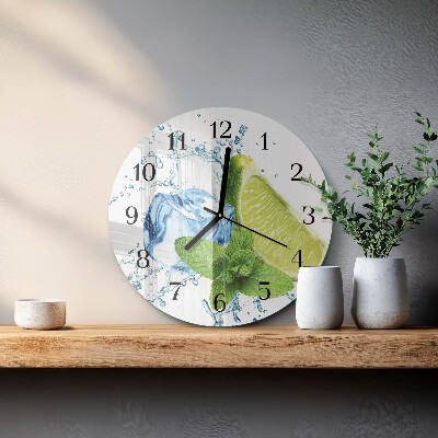 Round wall clock Lime and Mint