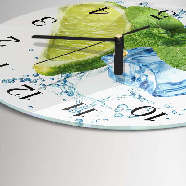 Round wall clock Lime and Mint