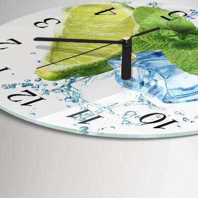 Round wall clock Lime and Mint