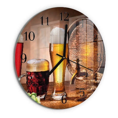 Round wall clock Beer Barrel