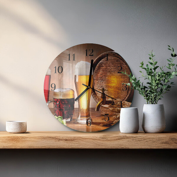 Round wall clock Beer Barrel