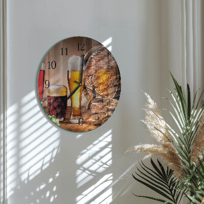 Round wall clock Beer Barrel