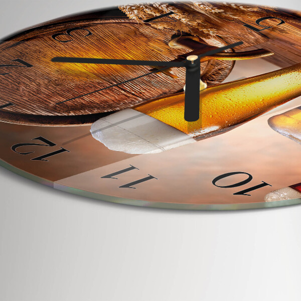 Round wall clock Beer Barrel