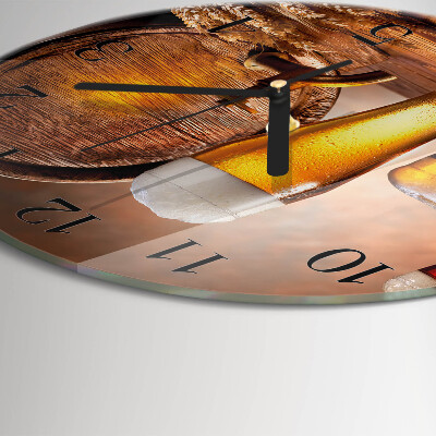 Round wall clock Beer Barrel