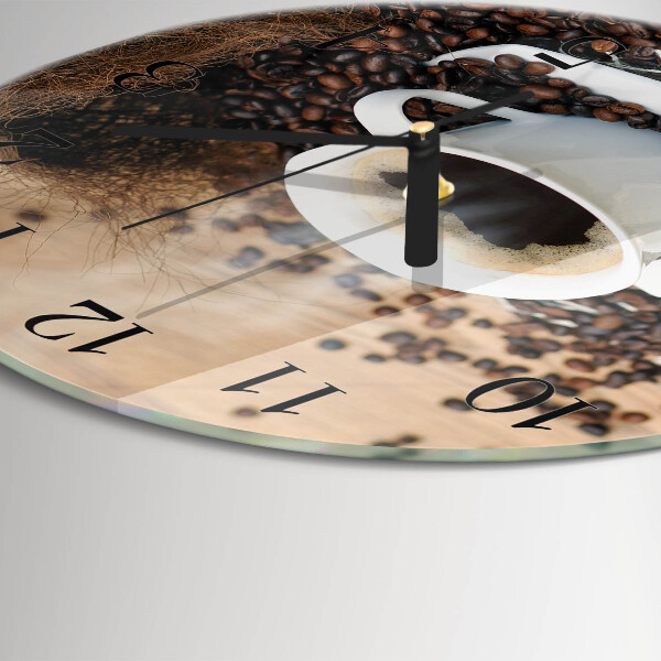 Round wall clock Cup of Coffee