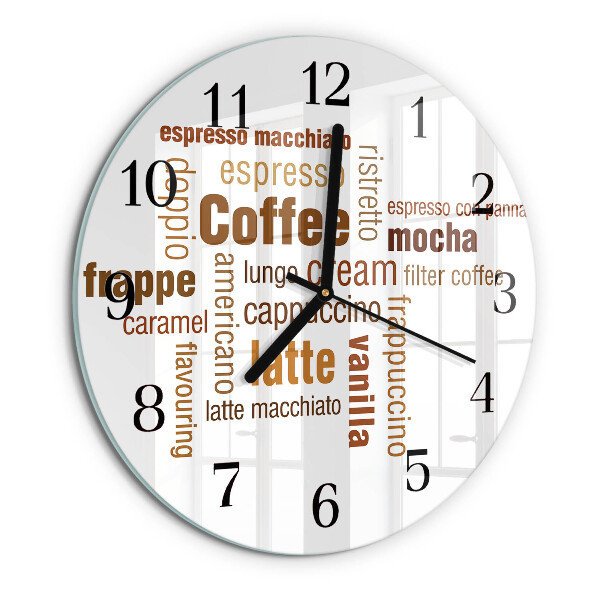 Round wall clock Coffee