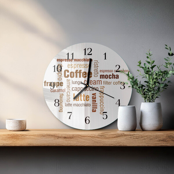 Round wall clock Coffee