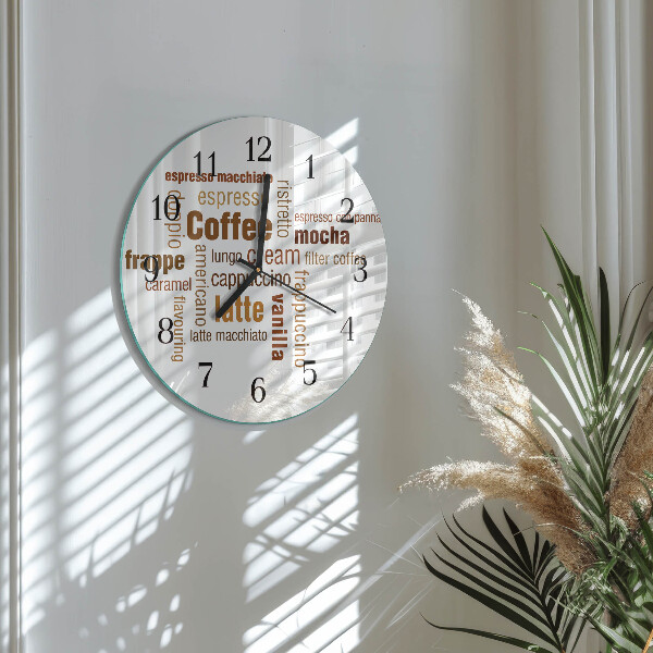 Round wall clock Coffee