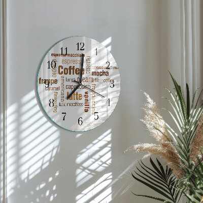 Round wall clock Coffee