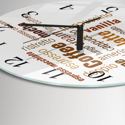 Round wall clock Coffee