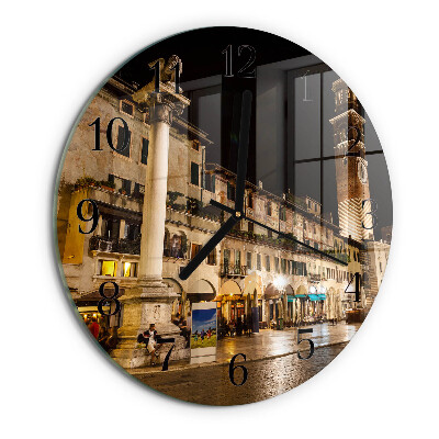 Round wall clock Night on the Town