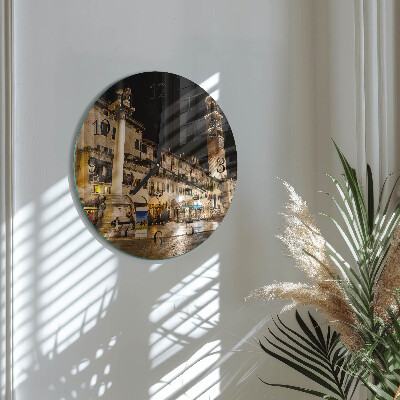 Round wall clock Night on the Town