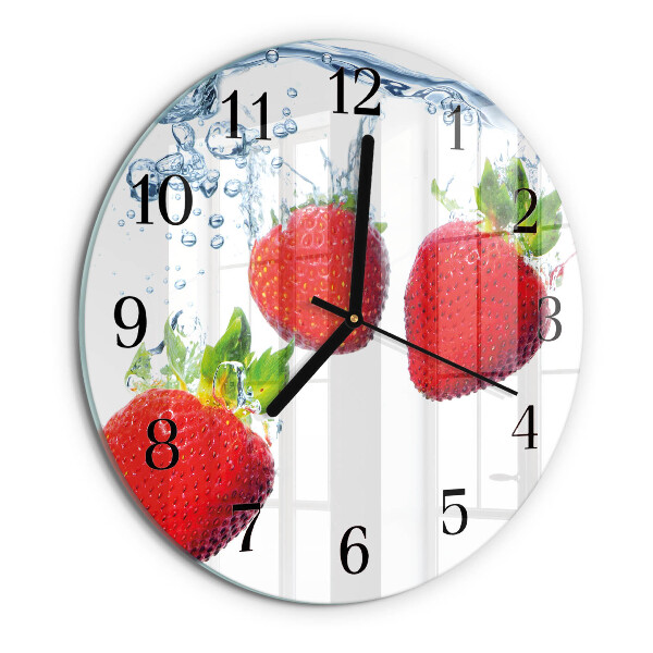 Round wall clock Strawberries