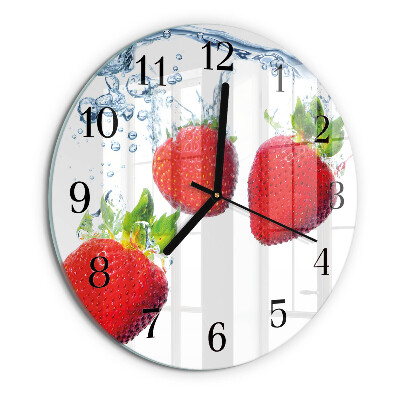 Round wall clock Strawberries
