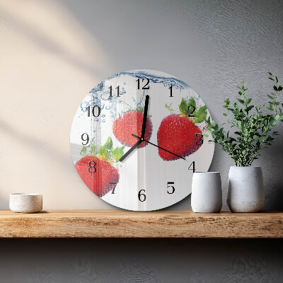 Round wall clock Strawberries
