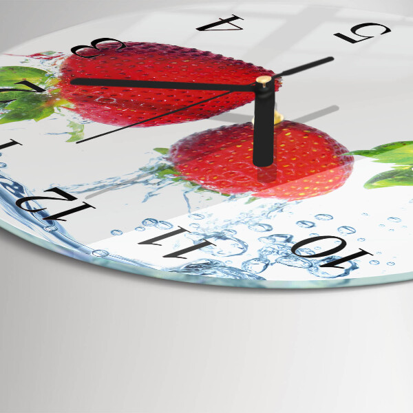 Round wall clock Strawberries
