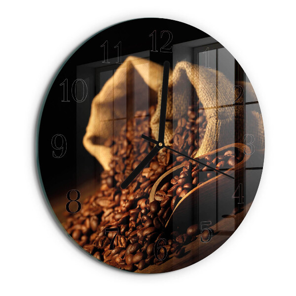 Round wall clock Coffee Beans
