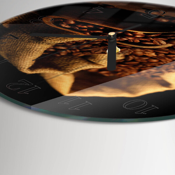 Round wall clock Coffee Beans