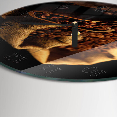 Round wall clock Coffee Beans