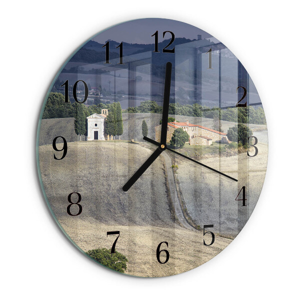Round wall clock Landscape
