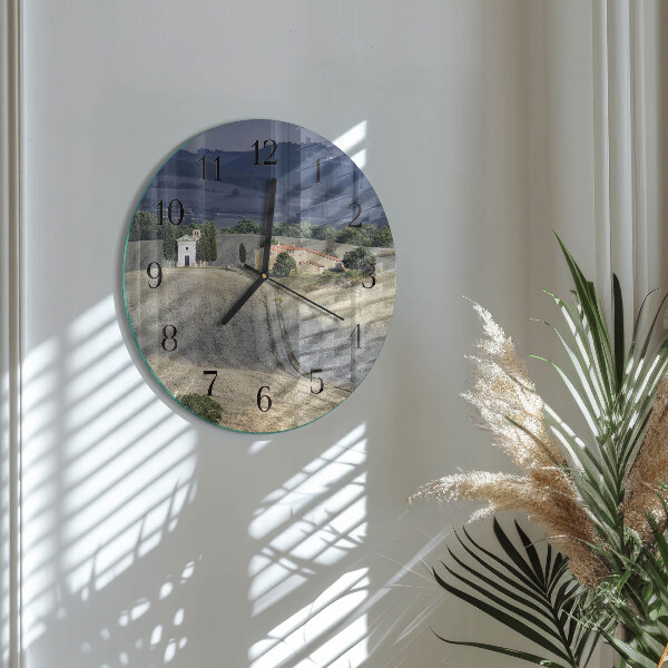 Round wall clock Landscape