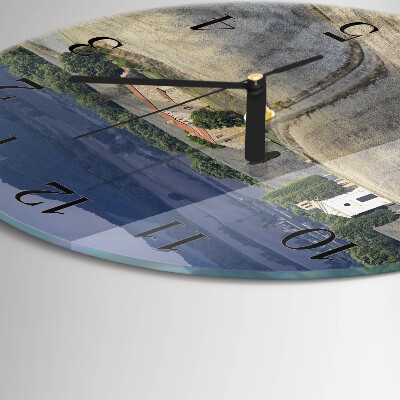 Round wall clock Landscape