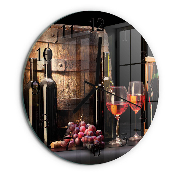 Round wall clock Wine Barrel