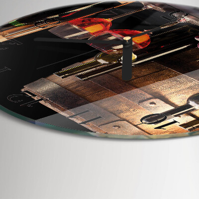 Round wall clock Wine Barrel