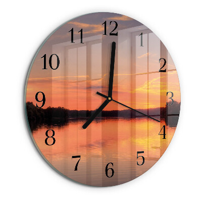 Round wall clock Sunset