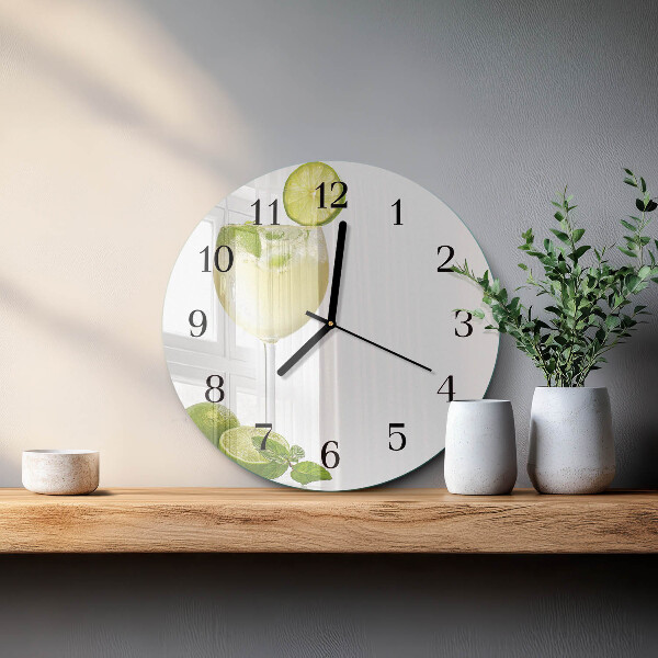 Round wall clock Calcium carbonate