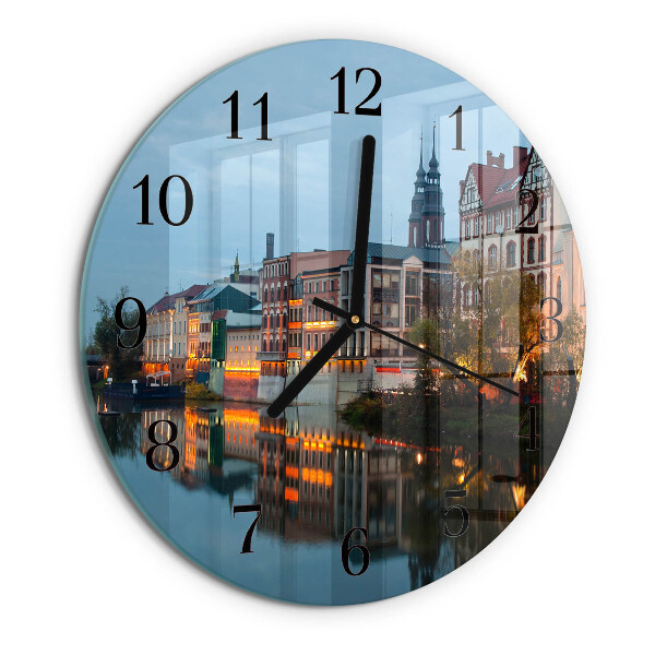 Round wall clock Old town