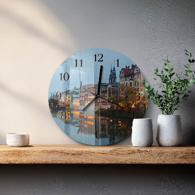 Round wall clock Old town