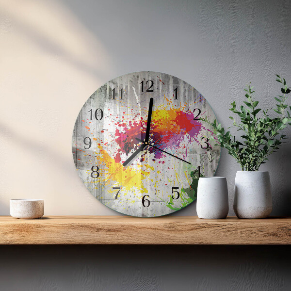Round wall clock Stains
