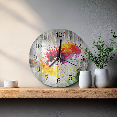 Round wall clock Stains