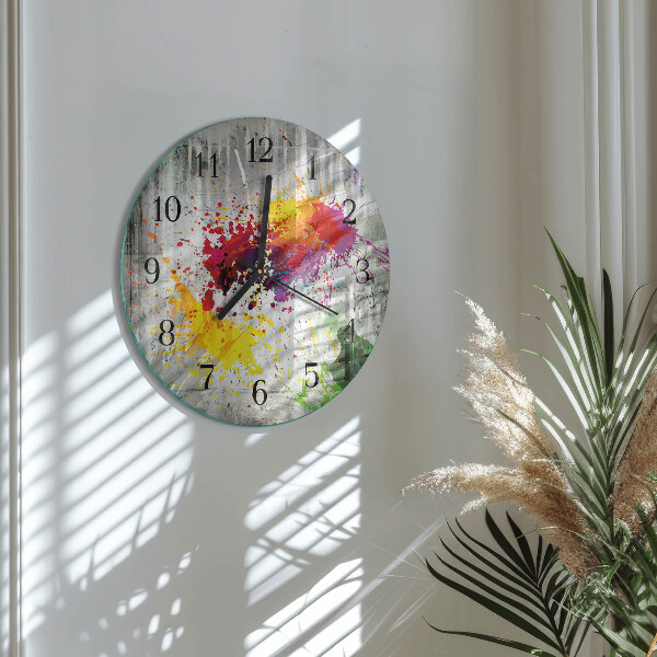 Round wall clock Stains