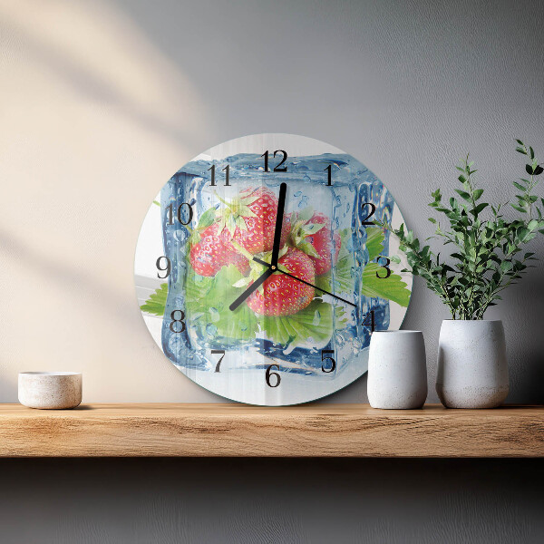 Round wall clock Strawberry Ice Cream