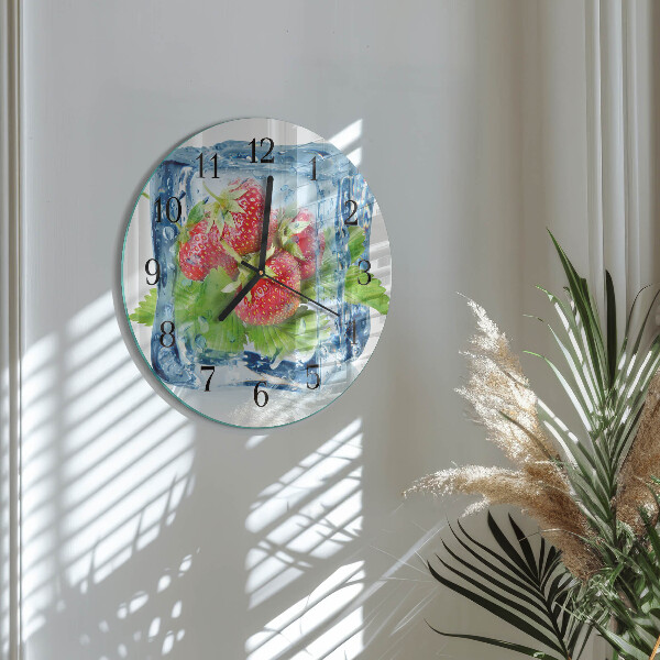 Round wall clock Strawberry Ice Cream
