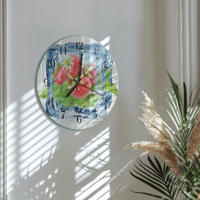 Round wall clock Strawberry Ice Cream