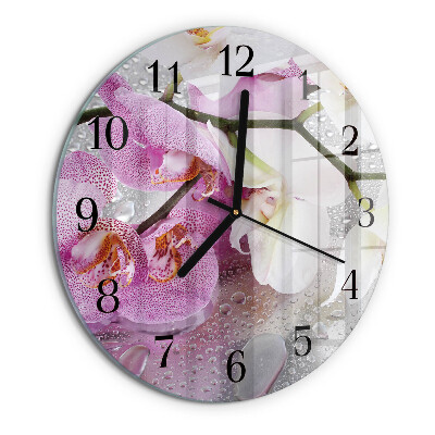 Round wall clock Orchid